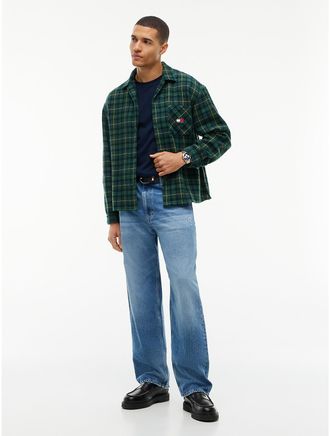 Tommy Hilfiger Mens Tommy Jeans Distressed Loose Straight Jean - Medium Wash - 30W x 34L