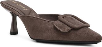 Anne Klein Cassia Kitten Heel Mule in Taupe Microsuede at Nordstrom, Size 9.5