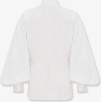 Zimmermann Womens Shirt Luna Applique White Cotton
