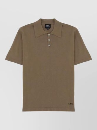 A.P.C. cotton logo polo shirt