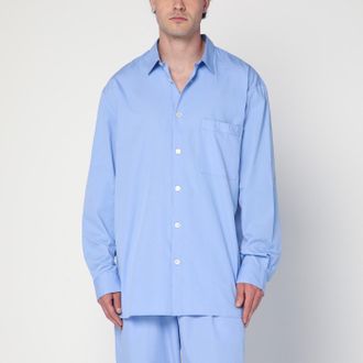 Tekla Cornflower Blue Pyjama Shirt