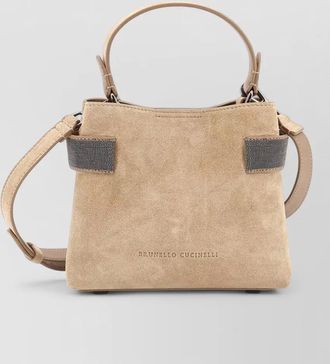 Brunello Cucinelli monili suede bucket bag