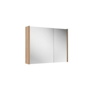Saniclass Prime Spiegelkast - 80x63x16cm - inclusief zijpanelen - warm eiken