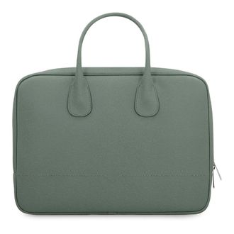 Valextra My Logo leren aktetas - Heren - Laptoptassen - Groen - ONE Size - Leer - Tassen