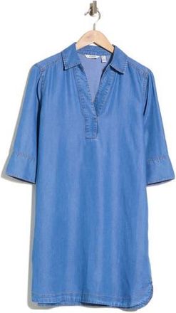 b.young Collared Denim Dress in Mid Blue Denim at Nordstrom Rack, Size 6 Us / 38 Eu