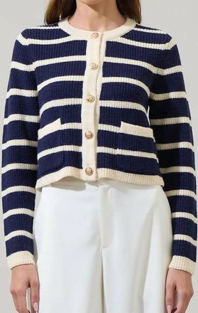 Sugarlips Kassidy Sweater In Navy/white