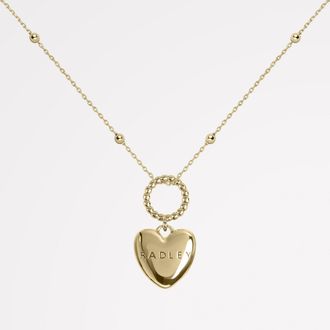 Radley London Gold 18Ct Gold Plated Heart Charm Necklace Lovett Way AW25 Radley London