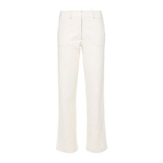 Musier Paris Wide Trousers, female, Beige, S, Neutral Trousers for a Stylish Look