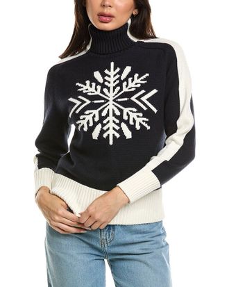 Brodie Snowflake Roll Neck Cashmere-Blend Sweater