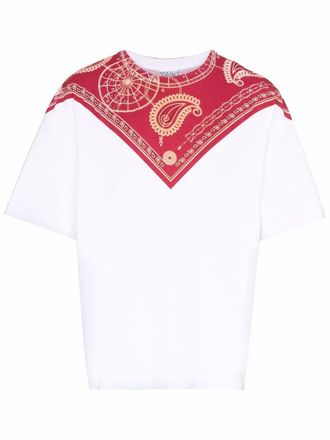 Marcelo Burlon T-shirt con applicazione paisley - Bianco
