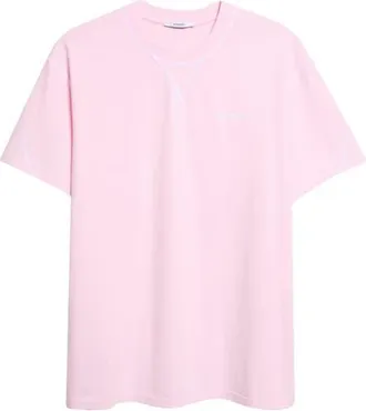 Givenchy Couture Seam Contrast Stitch T-Shirt in Light Pink at Nordstrom, Size Xx-Large