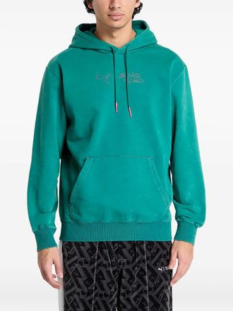 Puma Felpa in misto cotone con cappuccio - Verde