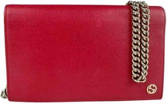 Gucci Pre-owned Cross Body Bags, female, Red, Size: ONE SIZE Pre-owned Leather gucci-bags
