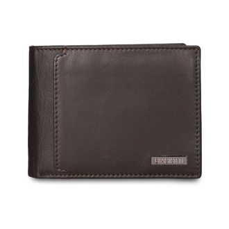 Laura Biagiotti Leren Portemonnee - Heren - Accessoires - Bruin - Maat: ONE Size Leer