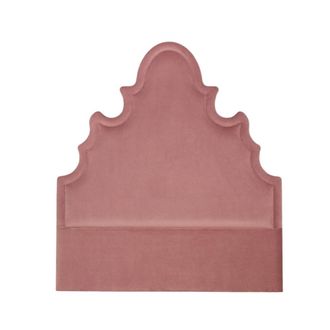 Robin des Bois Cabecero de cama estilo shabby chic en terciopelo de rosa antigua