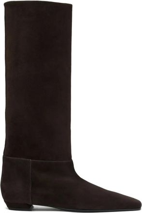 Proenza Schouler suede knee-high boots - women - Lambskin/CALFSKIN/Goat Skin - 37 - Brown