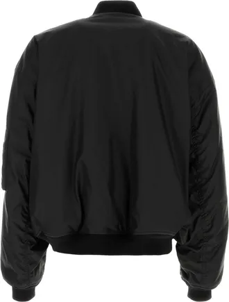 Balenciaga Mens Bomber Jacket Black Nylon