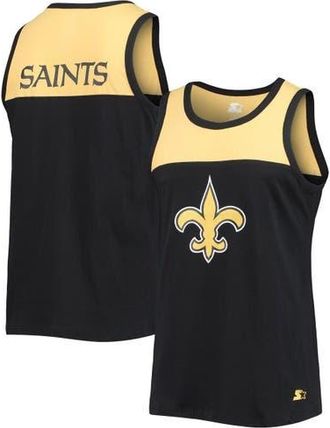 Starter Mens Starter Black/Gold New Orleans Saints Team Touchdown Fashion Tank Top at Nordstrom, Size Large