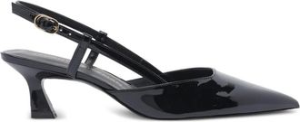 Stuart Weitzman 50mm leren pumps - Zwart