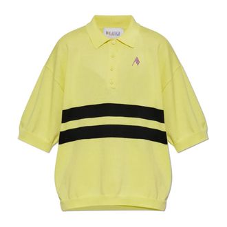 The Attico Polo Shirts, female, Yellow, Size: S Short-Sleeve Polo Shirt