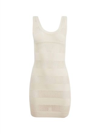 Fleur du Mal Womens Simone Mini Dress In Off White