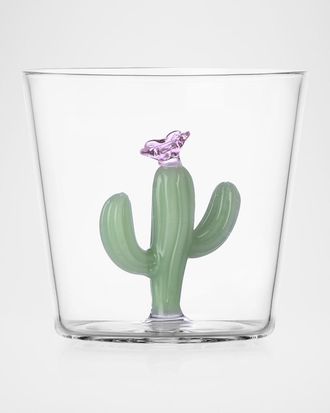 Ichendorf Desert Plants Cactus Glass Tumbler, 11.8 oz