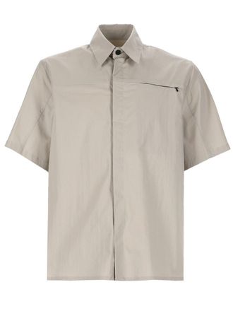 Msgm Neutrals Boxy Relaxed Fit Cotton-Blend Shirt