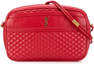 Saint Laurent Borsa a tracolla Victoire in pelle di agnello trapuntata 2020 - Rosso
