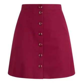 Alberta Ferretti A-Line Skirt with Buttons - female - Alberta Ferretti - Short Skirts - Pink - S - Skirts