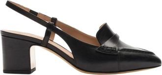Scarosso Bianca Pump - Dames - Pumps - Zwart - 38 1/2 EU - Leer - Schoenen