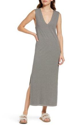 Rag & Bone Michal Stripe Muscle Tank Midi Dress in Navymult at Nordstrom Rack, Size Small