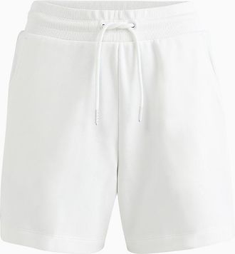Calvin Klein Womens Logo Tape Drawstring Shorts - White - XS