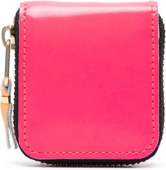 Comme Des Garçons zip-fastening leather coin purse - women - Goat Skin - One Size - Pink