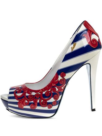 Loriblu 2024 140mm platform pumps - Red