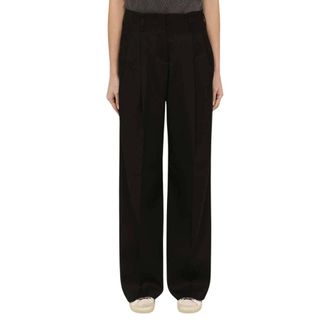Golden Goose Wide-Leg Trousers - female - Golden Goose - Wide Trousers - Black - L - Trousers