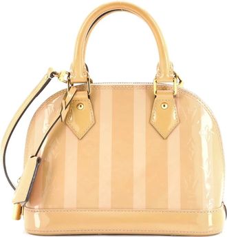 Louis Vuitton Alma Handbag Limited Edition Monogram Vernis Rayures BB shoulder bag - Beige