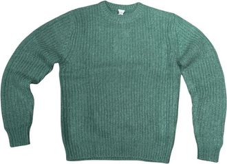 Aspesi Mohair Pullover in Jade Green mit Mohair - Heren - Ronde hals truien - Groen - L - Truien & Vesten
