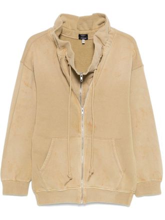 R13 Paperbag hoodie - women - Cotton - M - Neutrals