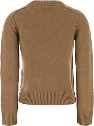 Burberry Womens Wool-Cashmere Blend Sweater Camel