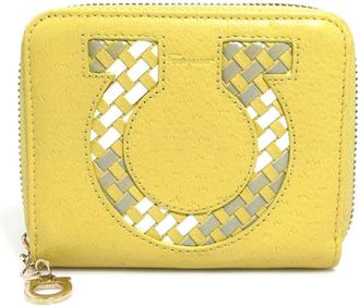 Ferragamo Mustard Yellow Leather Wallet (Bi-Fold) (Pre-Owned)