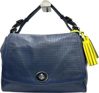 Coach Pre-owned Handbags, female, Blue, Size: ONE SIZE Pre-owned Leather handbags