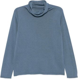 Le Tricot Perugia Turtleneck Sweater - Dames - Coltruien - Blauw - XL - Truien & Vesten