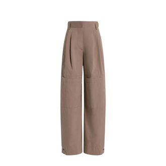 Alberta Ferretti Alberta Ferretti, Wide Trousers, female, Brown, Size: XS Utility Pants