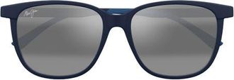 Maui Jim Ilikea 56mm Polarized Square Sunglasses in Blue at Nordstrom