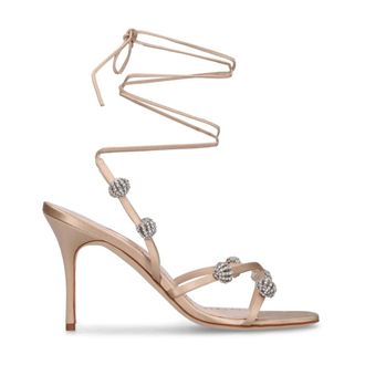 Manolo Blahnik High Heel Sandals, female, Beige, Size: 7 1/2 US Elegant sandal with high heel