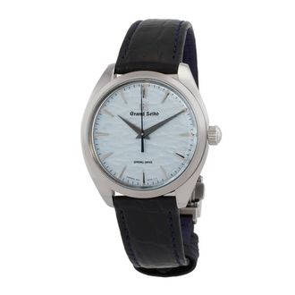 Grand Seiko Elegance Spring Drive Omiwatari Hand Wind Blue Dial Mens Watch SBGY007G