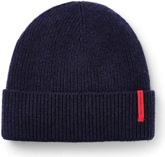 The Mountain Studio Cashmere Mix Rib Beanie M&uuml;tze - Unisex | blau