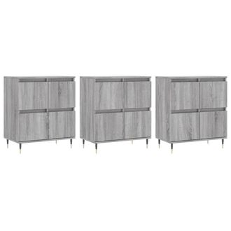 Berkfield Home Sideboards 3 pcs Grey Sonoma Engineered Wood