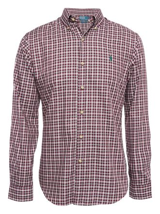 Ralph Lauren Pre-owned geruite katoenen overhemd - Rood