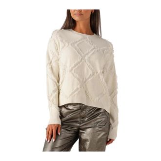 Summum Comfy Viscose Blend Gebreide Trui - Dames - Truien - Beige - Maat: XL Viscose